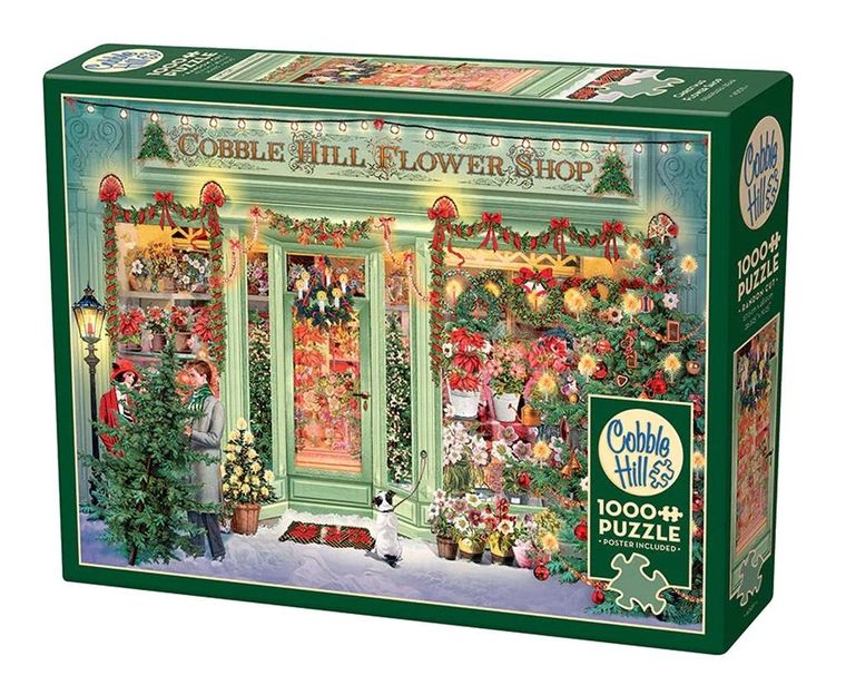 Cobble Hill, Kwiaciarnia w świątecznym wystroju, puzzle, 1000 elementów