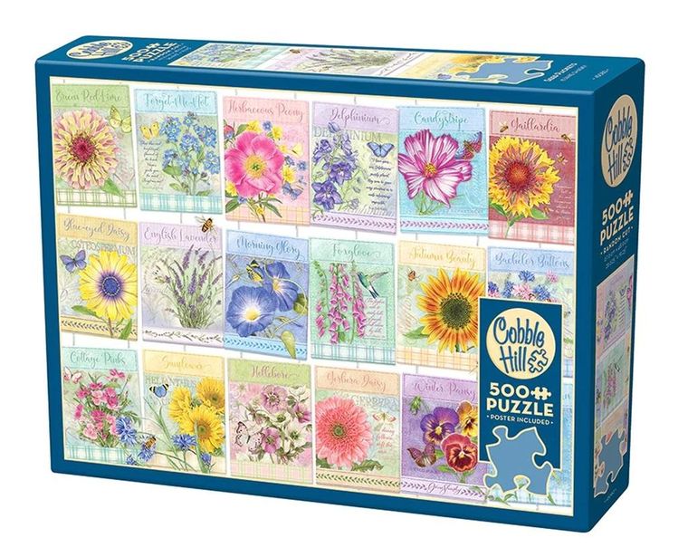 Cobble Hill, Saszetki z nasionami kwiatów, puzzle, 500 elementów