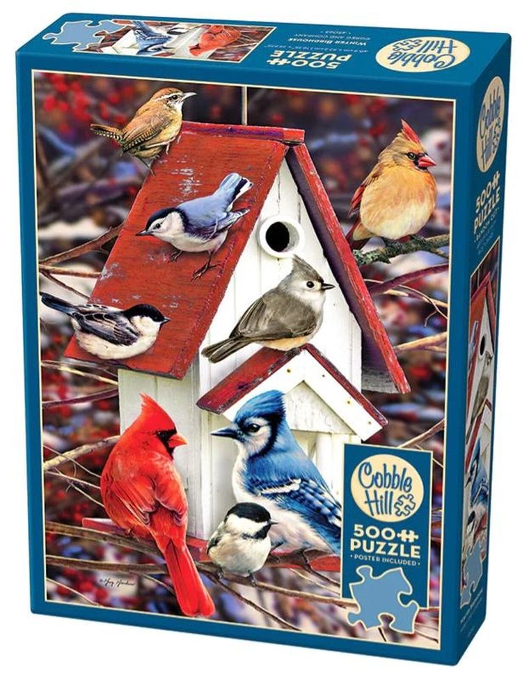 Cobble Hill, Zimowy domek dla ptaków, puzzle, 500 elementów