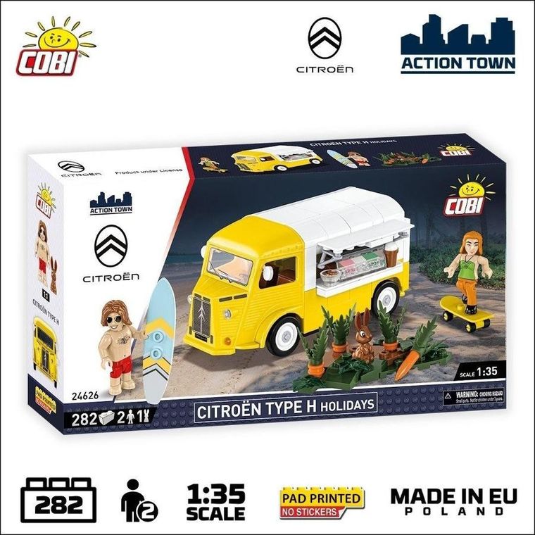 Cobi, Action Town, Citroen Type H (1947-1981) Holidays, klocki, 1:35, 282 elementy