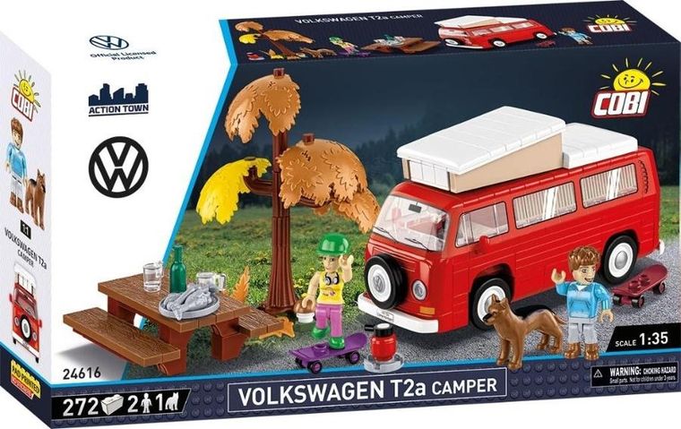 Cobi, Action Town, Volkswagen T2A Camper Van, klocki, 272 elementy