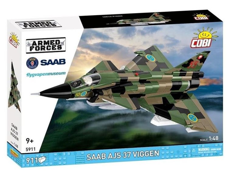 Cobi, Armed Forces, Saab AJS37 Viggen, klocki, 1:48, 911 elementów