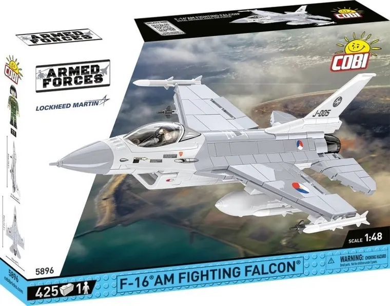 COBI, Armed Forces, Samolot wielozadaniowy F-16AM, Fighting Falcon, 425 klocków