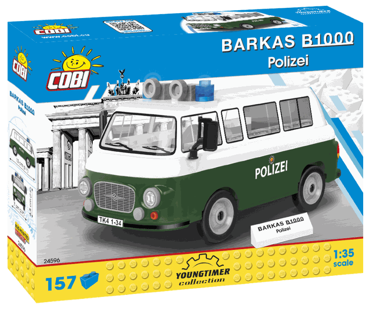 Cobi, Barkas B1000 Polizei, 1:35, klocki, 215 elementów