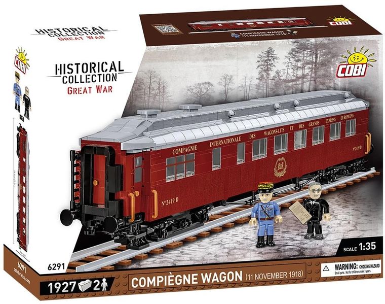 Cobi, Historical Collection, Great War, Compiegne Wagon 1918, klocki, 1927 elementów