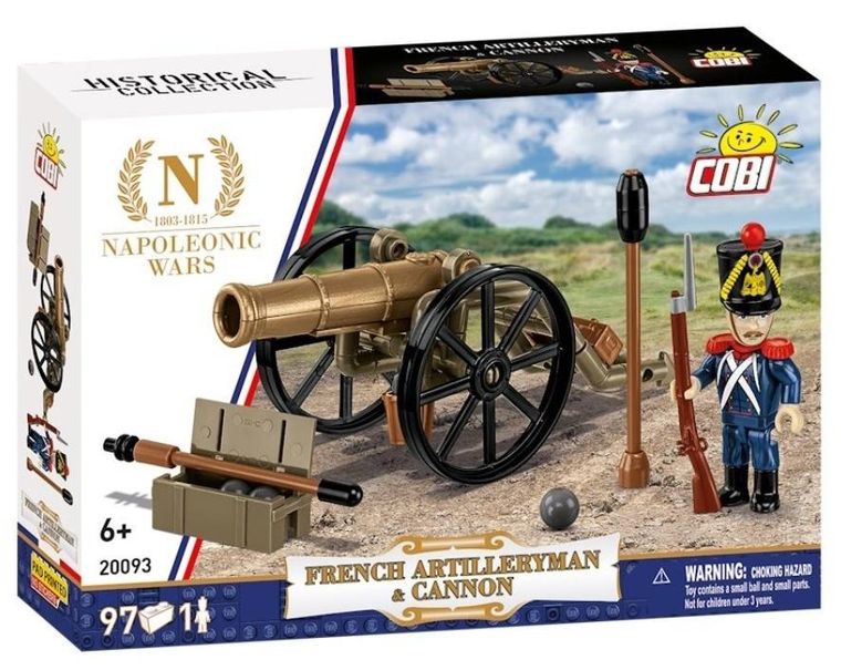 Cobi, Historical Collection, Napoleonic Wars, French Artilleryman & Cannon, klocki, 97 elementów