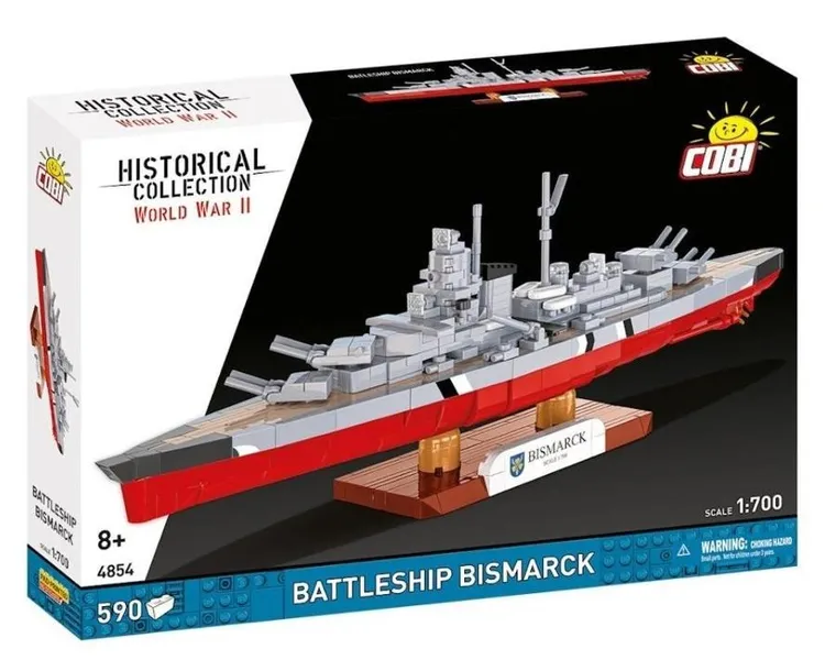 Cobi, Historical Collection, WWII, Battleship Bismarck, klocki, 1:700, 590 elementów