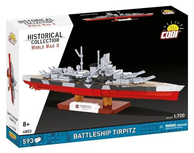 Cobi, Historical Collection, WWII, Battleship Tirpitz, klocki, 1:700, 593 elementy