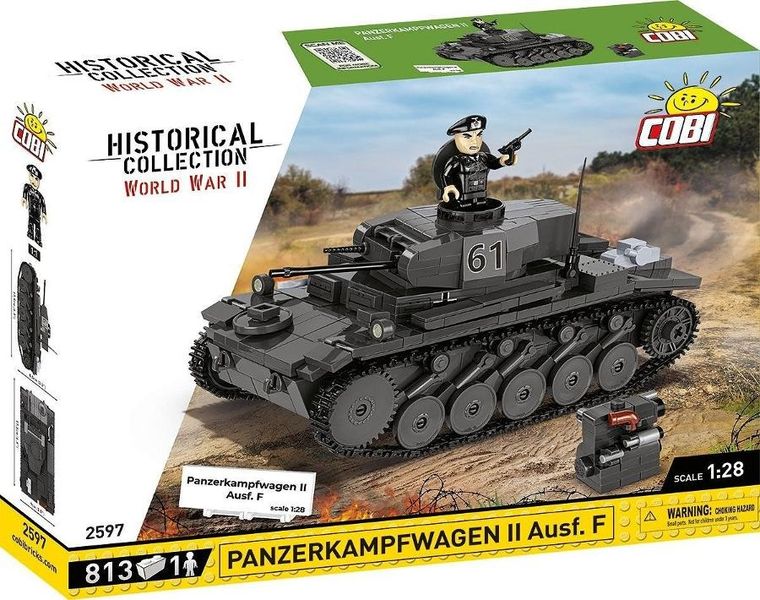 Cobi, Historical Collection WWII, Czołg Panzerkampfwagen II, klocki, 813 elementów