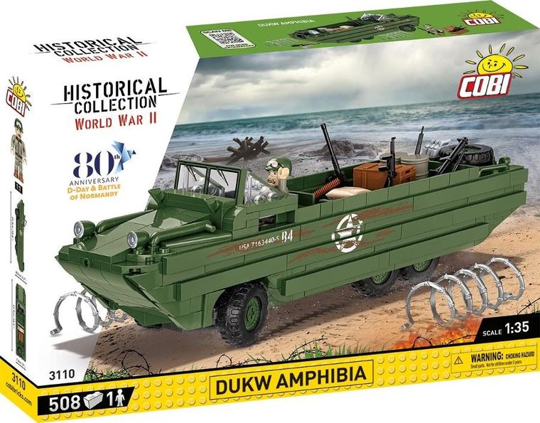 Cobi, Historical Collection WWII, DUKW Amphibia, 1:35, klocki, 508 elementów