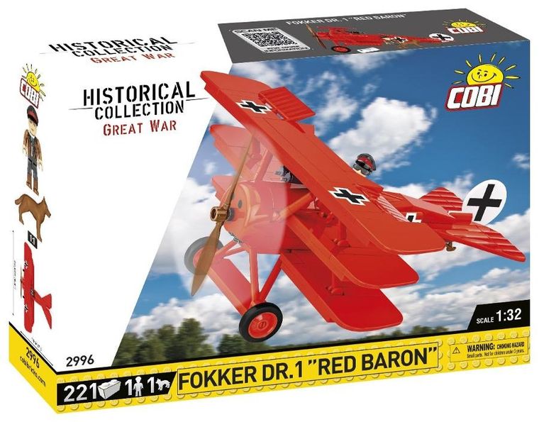 Cobi, Historical Collection WWII, Fokker DR.1 Czerwony Baron, klocki, 221 elementów