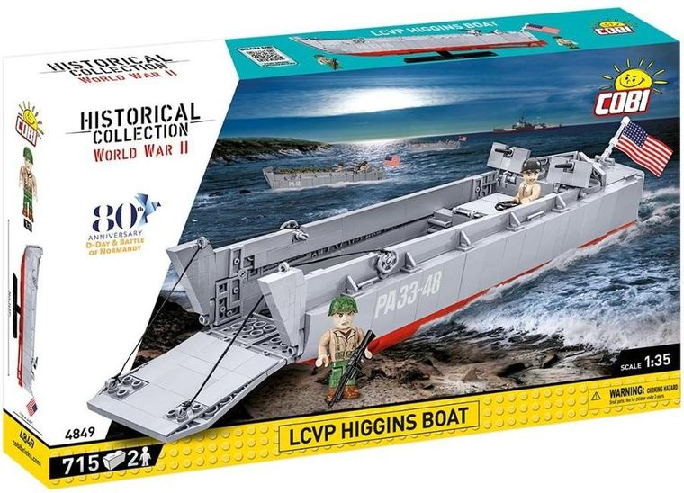 Cobi, Historical Collection WWII, LCVP Higgins Boat, klocki, 1:35, 715 elementów