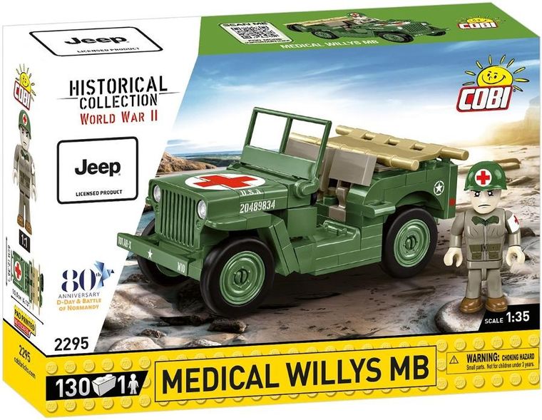 Cobi, Historical Collection WWII, Medical Willys MB, klocki, 130 elementów