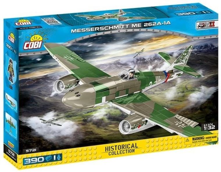 Cobi, Historical Collection, WWII Niemiecki myśliwiec Messerschmitt ME 262A-1A, 390 klocków