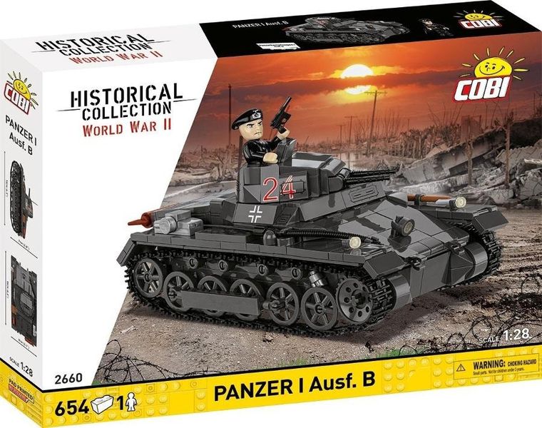 Cobi, Historical Collection, WWII, Panzer I Ausf.B., klocki, 1:28, 654 elementów