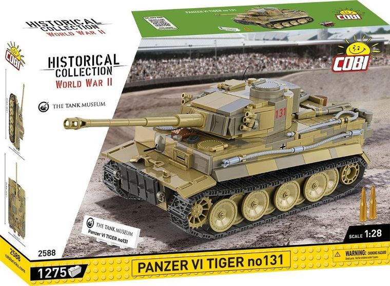 Cobi, Historical Collection WWII, Panzer VI Tiger no131, 1:28 klocki, 1275 elementów