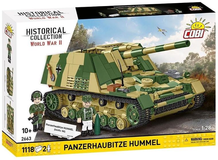 Cobi, Historical Collection WWII, Panzerhaubitze Hu mmel Trzmiel, klocki, 1:28, 1118 elementów