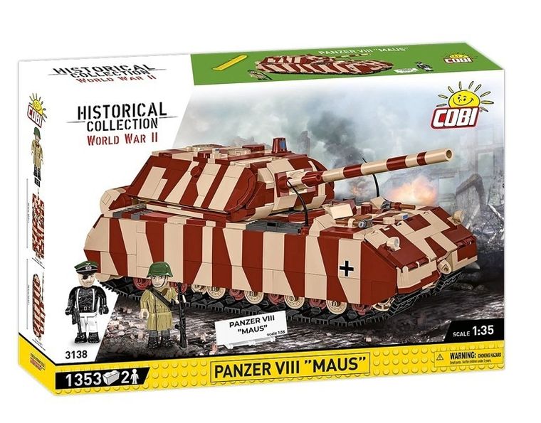 Cobi, Historical Collection WWII, Panzerkampfwagen VIII Maus, klocki, 1353 elementy
