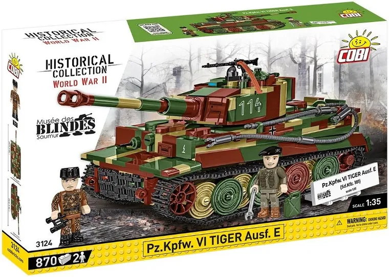 Cobi, Historical Collection WWII, Pz.Kpfw. VI Tiger Ausf. E, klocki, 870 elementów