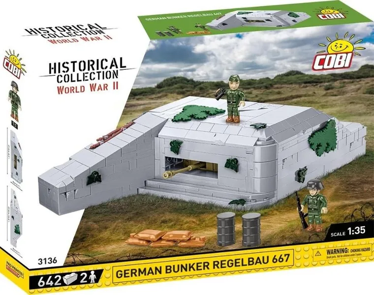 Cobi, Historical Collection WWII, Regelbau 667 German Bunker, klocki, 642 elementy