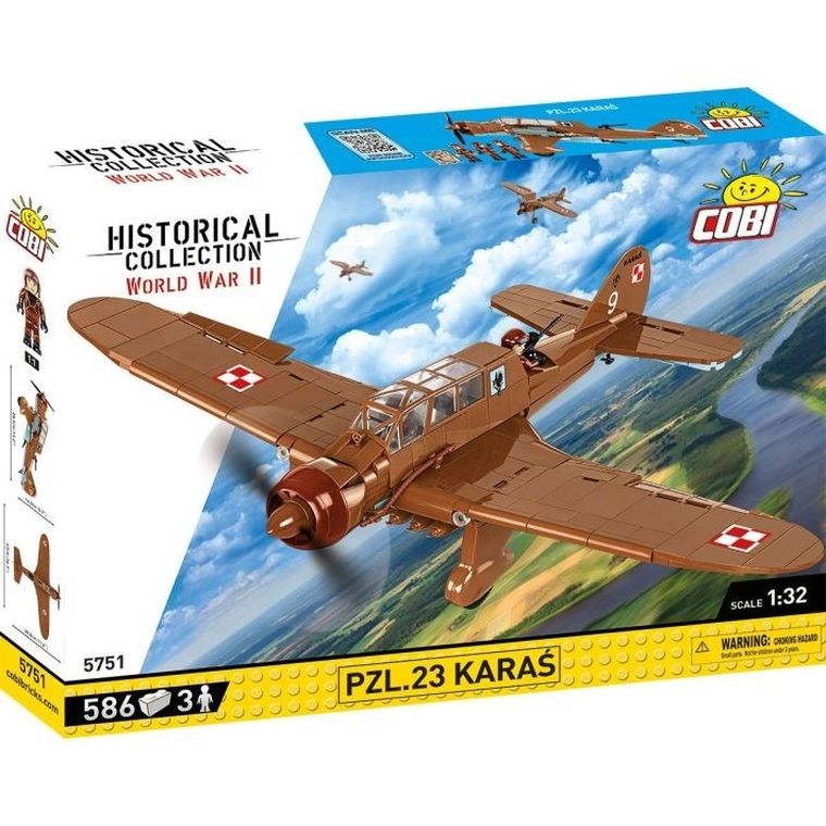 Cobi, Historical Collection WWII, samolot PZL.23 Karaś, 586 klocków