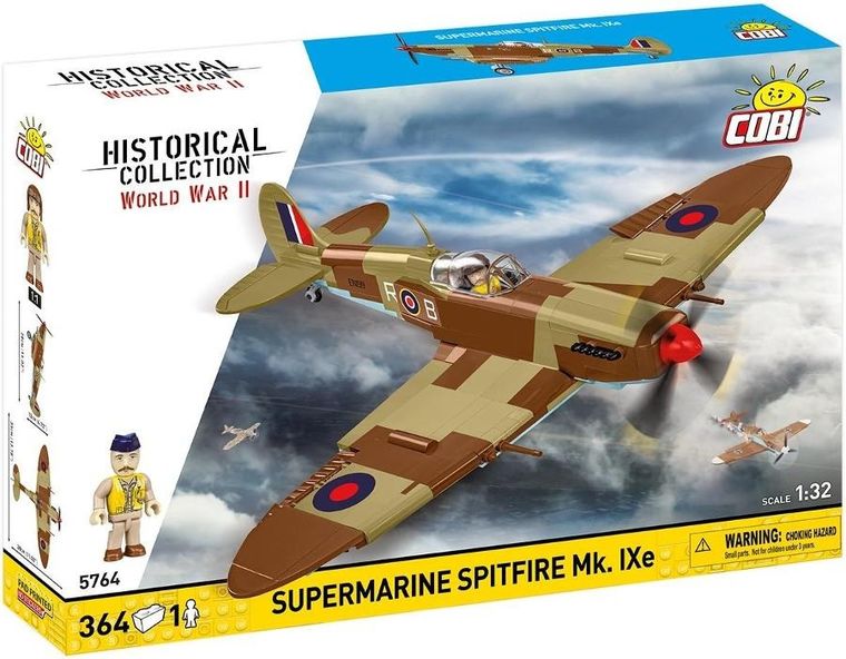 Cobi, Historical Collection WWII, Supermarine Spitfire Mk.IX E, klocki, 364 elementy