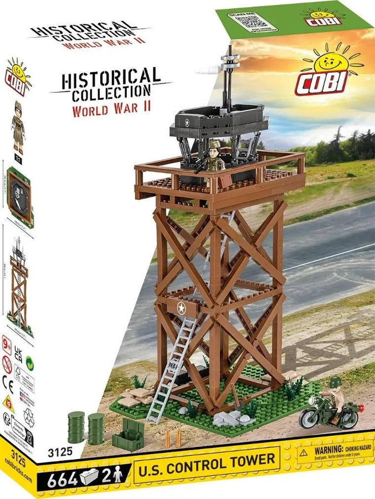 Cobi, Historical Collection WWII, U.S. Control Tower, klocki, 664 elementów