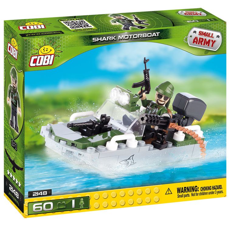 Cobi, Small Army, Motorówka Shark, klocki, 60 elementów