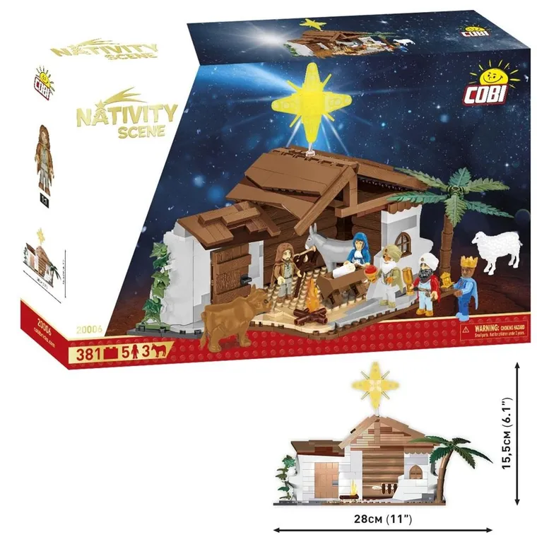 Cobi, Szopka Bożonarodzeniowa, klocki, 381 elementów