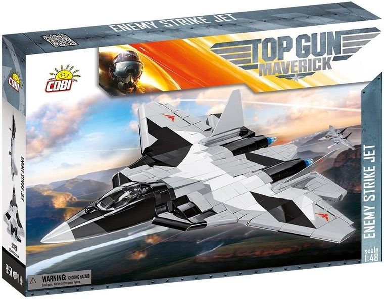 Cobi, Top Gun, Enemy Strike Jet, myśliwiec, klocki, 1:48, 851 elementów