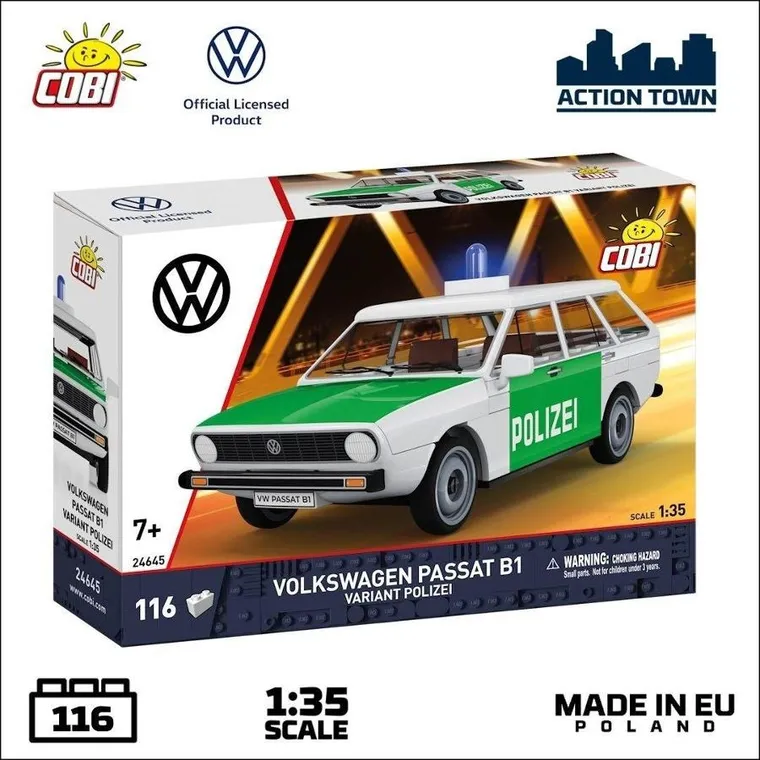 Cobi, Volkswagen Passat B1 Variant Polizei, klocki, 1:35, 116 elementów