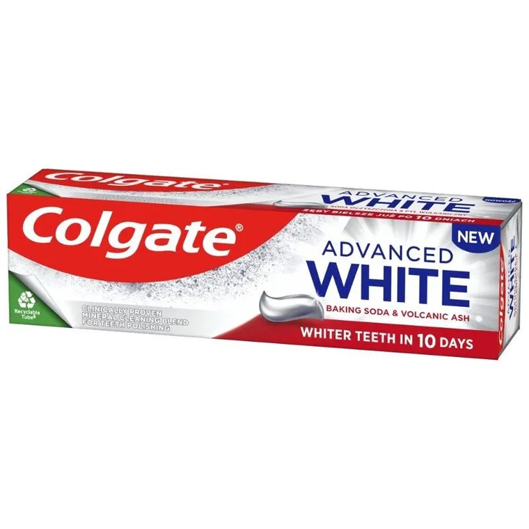 Colgate, Advanced White, pasta do zębów, baking soda&volcanic ash, 75 ml