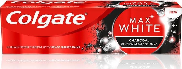 Colgate, Max White Charcoal, pasta do zębów, 75 ml