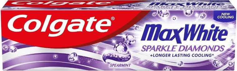 Colgate, max white sparkle diamonds, pasta do zębów wybielająca, 75 ml