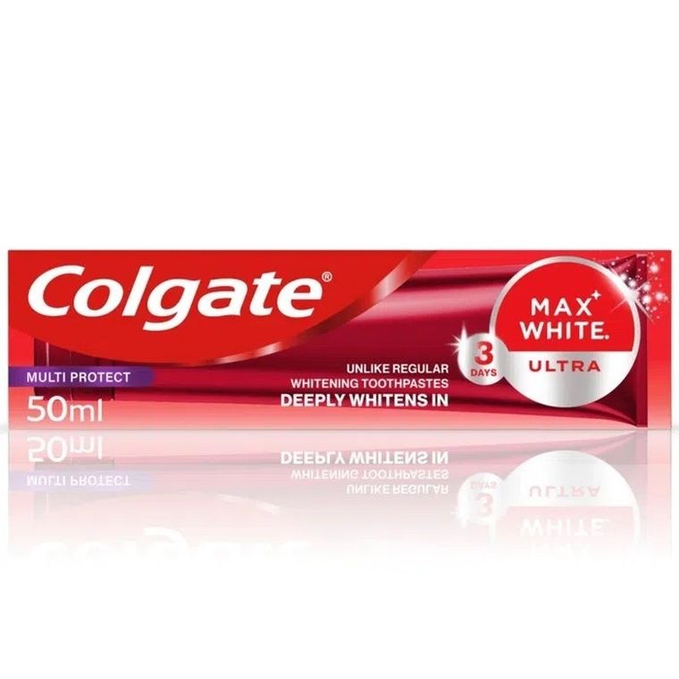 Colgate, Max White Ultra Multiprotect, pasta do zębów, wybielająca, 50 ml
