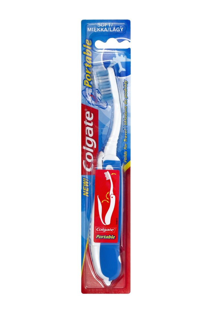 Colgate, Portable Travel, szczoteczka, miękka