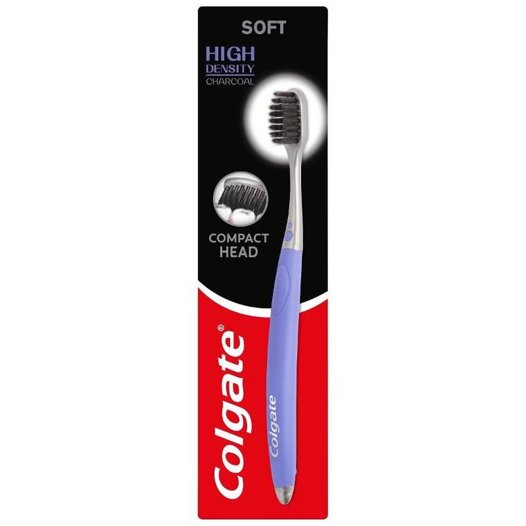 Colgate, szczoteczka do zębów, high density charcoal, soft