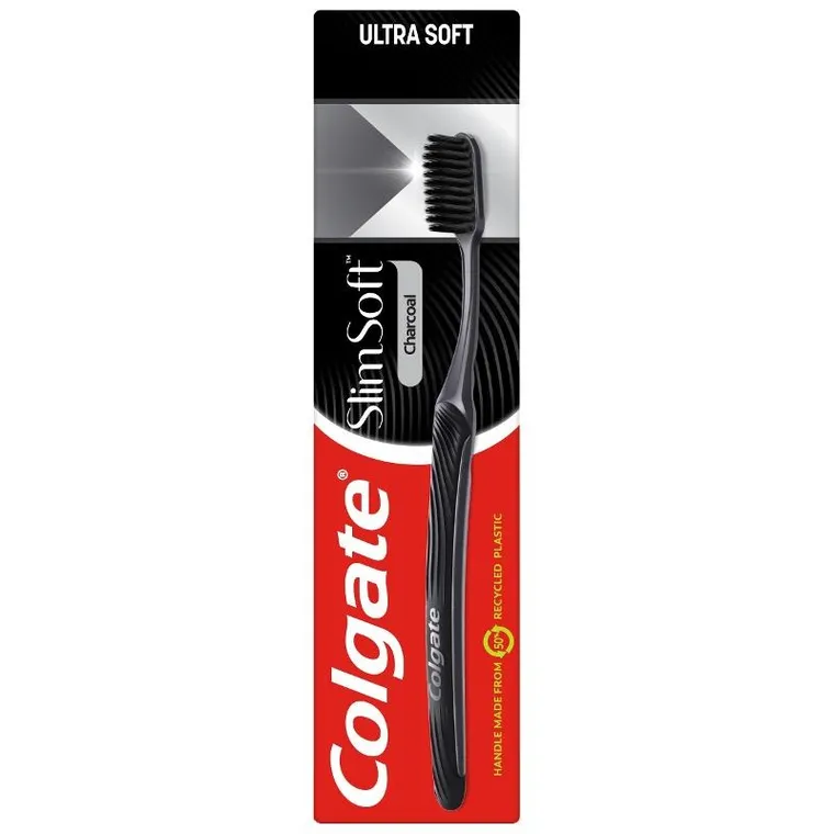 Colgate, szczoteczka do zębów, Slim Soft Charcoal, ultra soft
