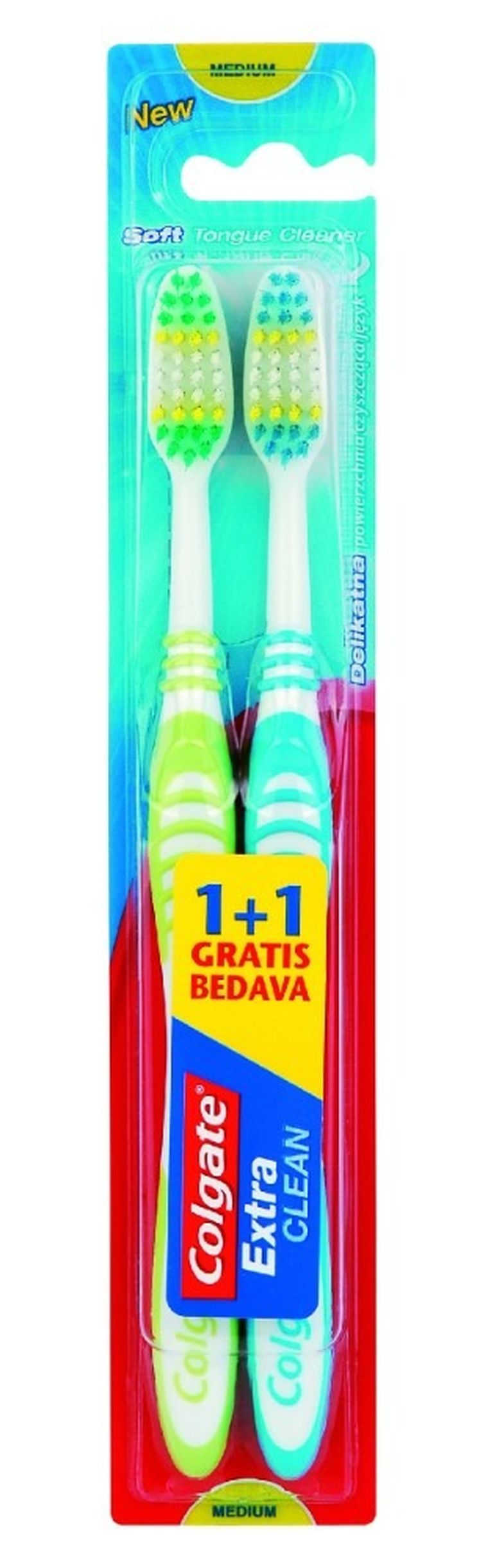 Colgate, szczoteczka DUO Extra Clean, średnia, 2 szt.