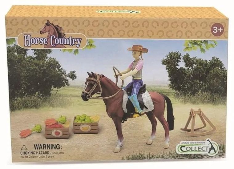 Collecta, Horse Country, Dżokej i akcesoria, zestaw figurek