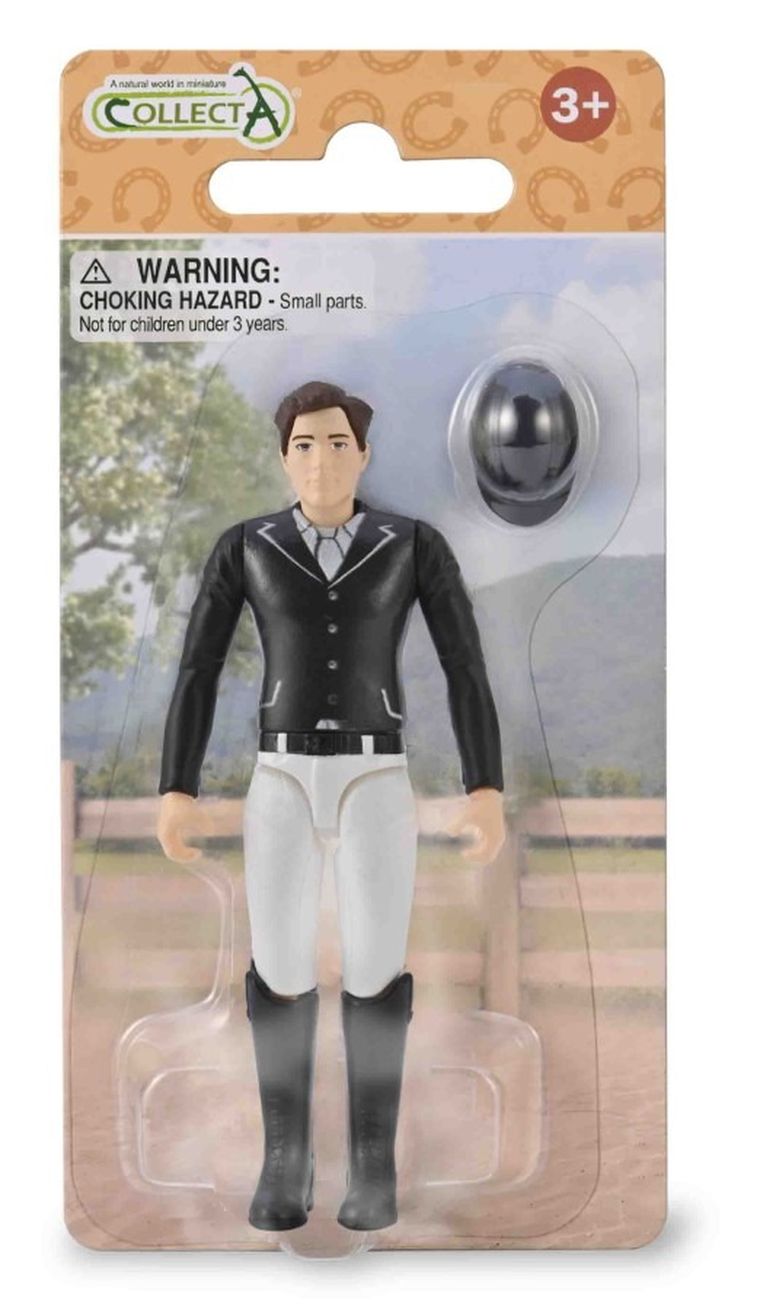Collecta, Zawodowa dżokejka z jasnym hełmem jeździeckim, figurka, 84279
