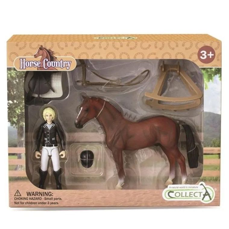 Collecta, Zawodowa dżokejka, zestaw figurek z akcesoriami