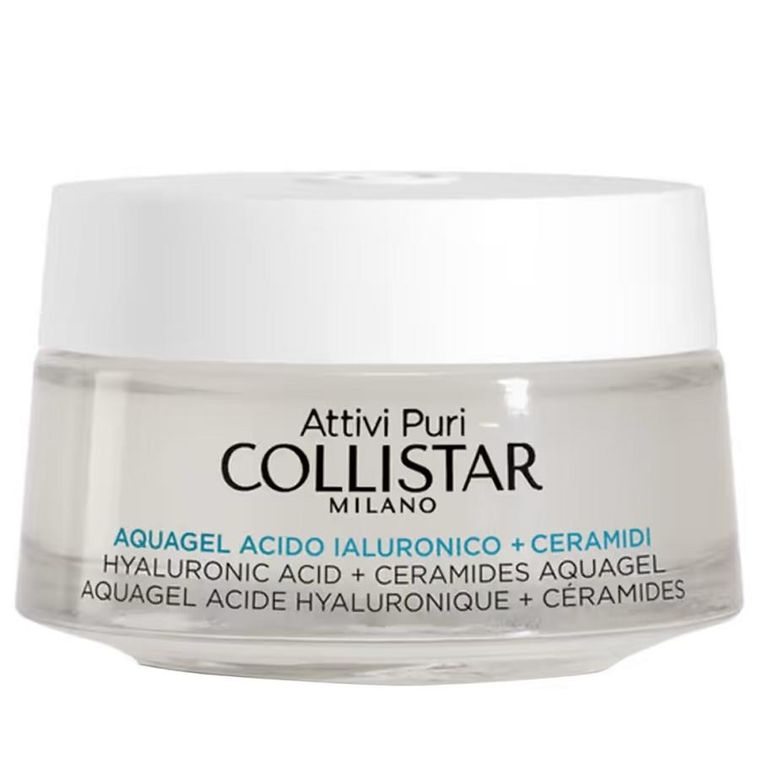 Collistar, Attivi Puri Hyaluronic Acid + Cermides AquaGel, nawilżający krem-żel z kwasem hialuronowym i ceramidami, 50 ml