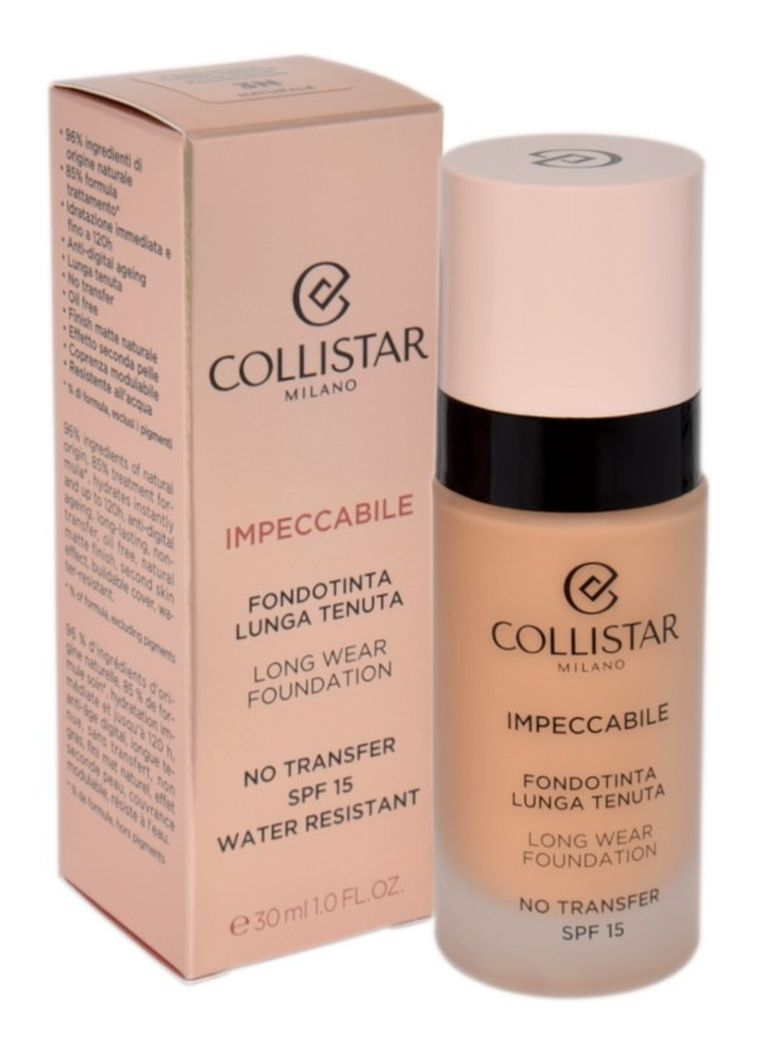 Collistar, Impeccabile Long Wear Foundation SPF 15, nawilżający podkład do twarzy, 3n Natural, 30 ml