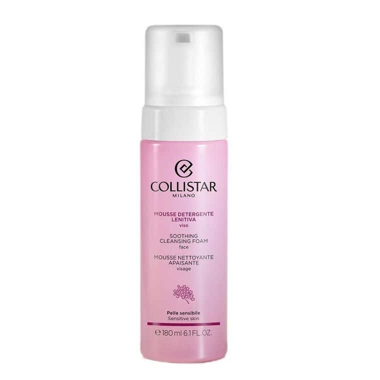 Collistar, Soothing Cleansing Foam, łagodząca pianka oczyszczająca do twarzy, 180 ml
