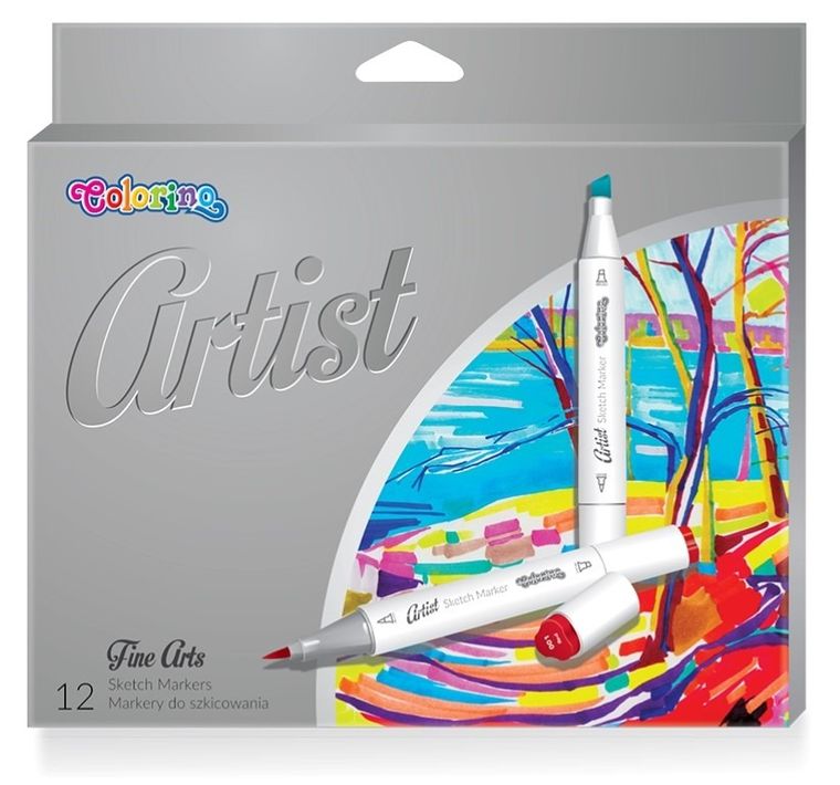 Colorino, Artist, markery do szkicowania, 12 kolorów