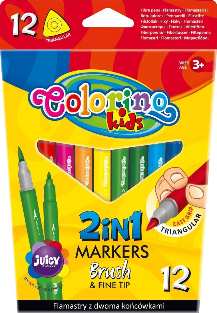 Colorino, flamastry dwustronne, 12 kolorów