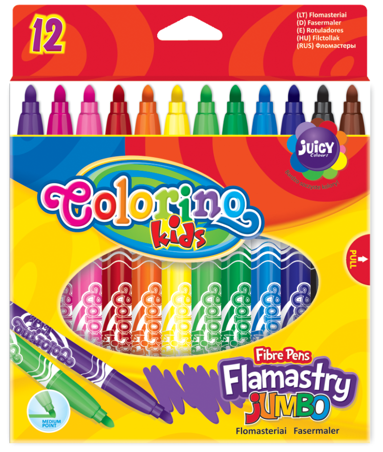 Colorino, flamastry Jumbo, 12 kolorów