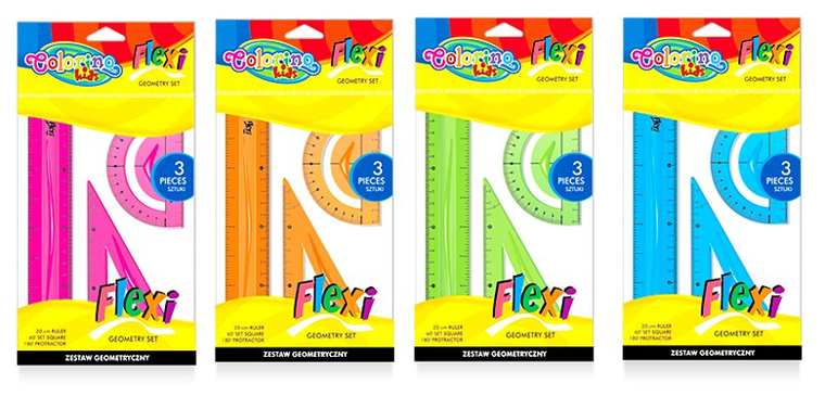 Colorino, Flexi, zestaw geometryczny, 3 elementy, 15 cm