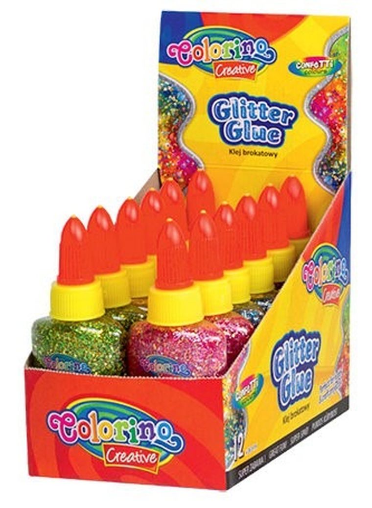 Colorino Kids, klej brokatowy, metaliczny, w płynie, 36 ml, 1 szt.